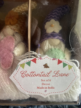 103- Set of 6 Cottontail Lane Gnomes|63409