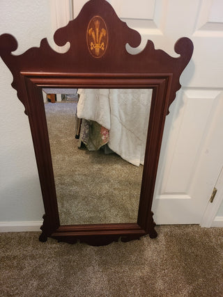 SALE! MCM Mahogany Chippendale Beveled Wall Mirror RCD|79461
