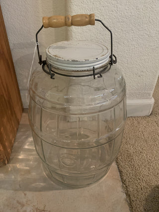 Jd-Vtg pickle jar w/lid|69421