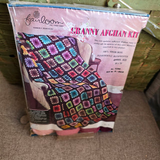 Vtg Granny Afghan Kit