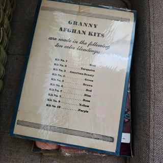 Vtg Granny Afghan Kit