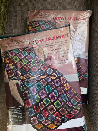 Vtg Granny Afghan Kit