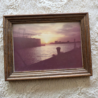 Vtg 70's Photo in Wooden Frame