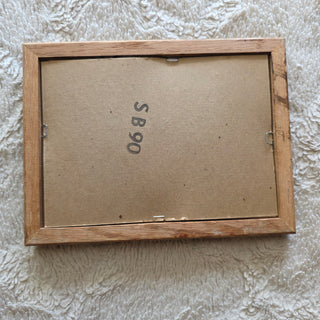 Vtg 70's Photo in Wooden Frame