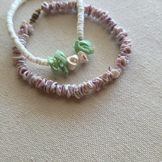 SALE - bri.craftique - Purple Shell Anklet/Bracelet