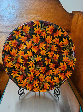 Red And Yellow Leaf Plate