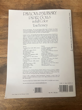 Book: Pavlova & Nijinsky Paper Dolls F&M|89961