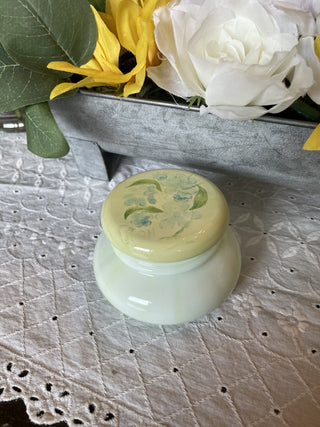 Vtg Avon Skin Softener Jar-Grn|73756