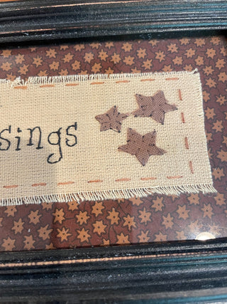 Framed Embroidered "Give Thanks..." ~MTS|102434