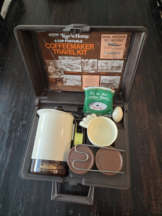 Vtg Kar'n Home 6-Cup Portable Coffeemaker Travel Kit RCD