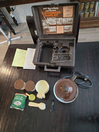 Vtg Kar'n Home 6-Cup Portable Coffeemaker Travel Kit RCD