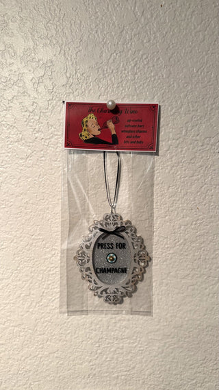 Teal Press for Champagne Christmas Tree Ornament NY RCD|130577