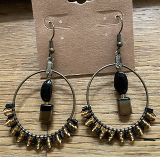 Earrings Black / Gold|68939