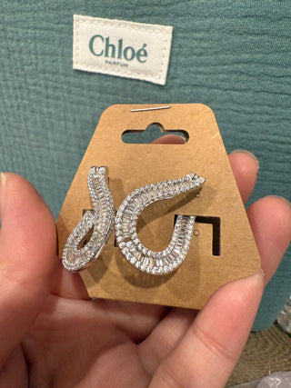 VTG 925 Sterling Silver Pavé CZ Hoop Earrings – ON Maker