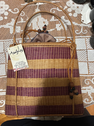 Monsoon vintage bamboo bag from Thailand RCD|132502