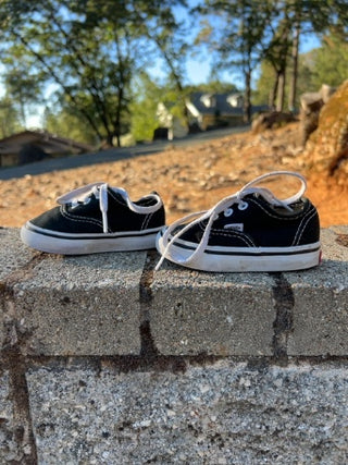 VANS Toddler Authentic Shoe Black Size 3.5