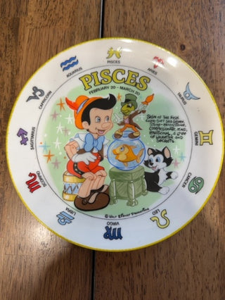 Disney Pinocchio Pisces Zodiac Plate
