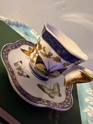 Vintage Teacup Baum Bros Blue-Gold MTS|115372