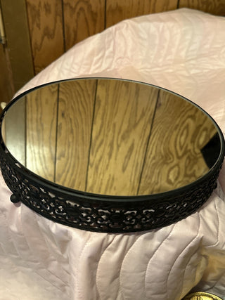 Black mirror raised tray.  large. #SM RSV|89615