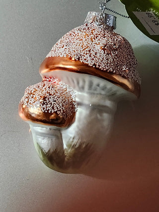 Glass double mushroom ornaments RCD