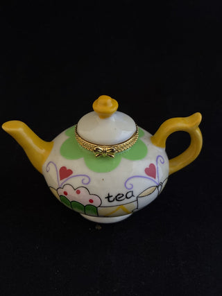 Porcelain teapot trinket box Rcd