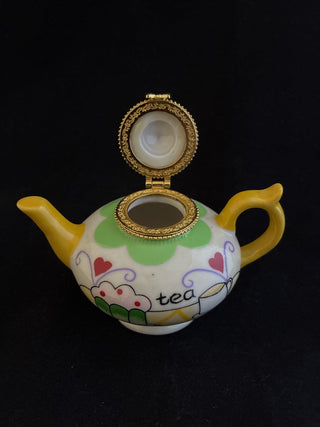 Porcelain teapot trinket box Rcd