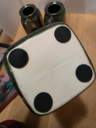 MTS 3x Dark Green Ceramic Kitchen Cannisters