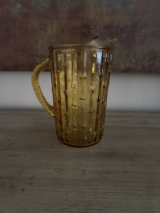 AJ - Anchor Hocking Gold Pitcher MTS