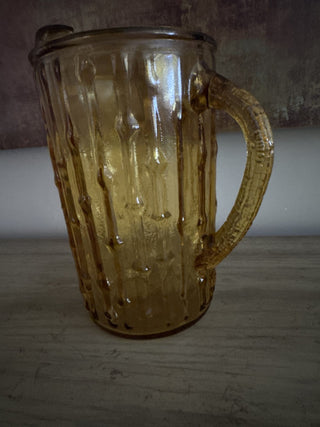 AJ - Anchor Hocking Gold Pitcher MTS
