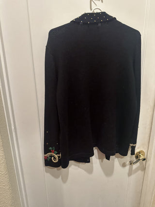 Theme Works Kikit Christmas Sweater Women S Beaded Sequin Embroider gift boxes #63 VV MTS|133075