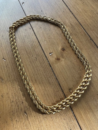 Vtg. Gold braided chain Monet MTS|68575
