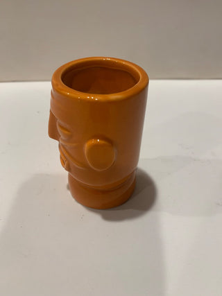 3” orange tiki shot glass