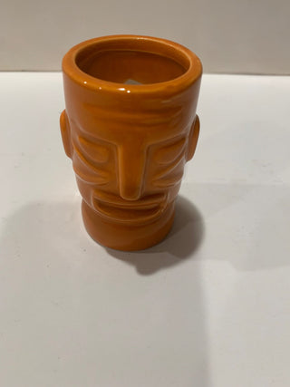 3” orange tiki shot glass