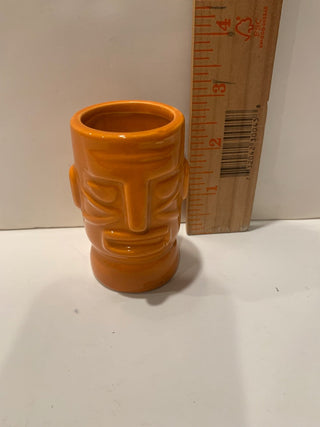 3” orange tiki shot glass