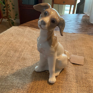 Lladro “New Friend” porcelain dog  7” MTS