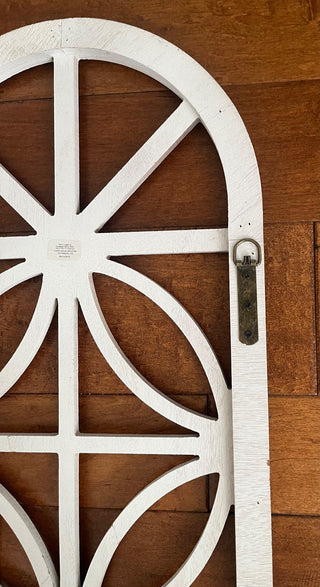 LARGE WHITEWASHED WOOD WALL HANGING 43" T  X 13.5" W *PICK UP IN STORE ONLY*