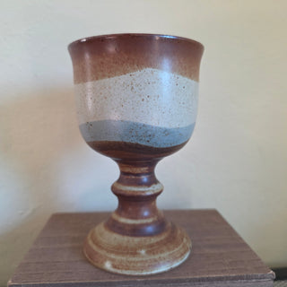 Vtg Otagiri  -  Earthtone Pottery Wine Goblet
