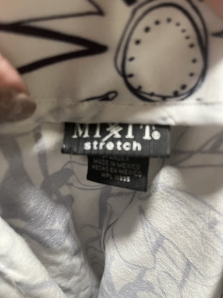 Women's Navy & White Floral Skirt Size 6 RCD|119349