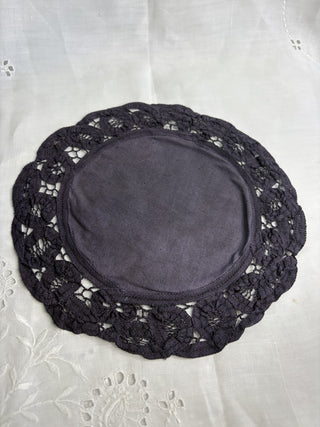 Black Openwork Doily 9” RSV|106877