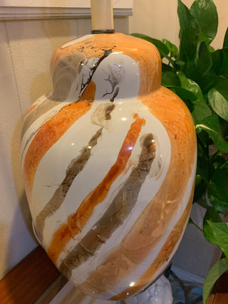 Mid Century Glazed Ginger Jar lamp (each)|134384