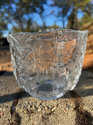 KW vintage Kosta Boda "Rhapsody" glass bowl designed by Kjell Engman in Sweden