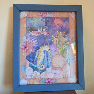 Vtg 90's - Lesta Frank - Framed Underwater #2 Artwork