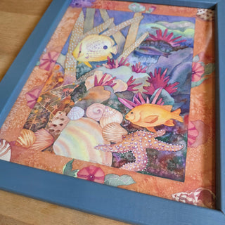 Vtg 90's - Lesta Frank - Framed Underwater Artwork
