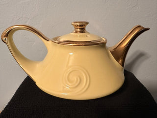 Teapot Pearl China Co. 22kt Art Deco MTS