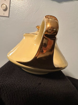 Teapot Pearl China Co. 22kt Art Deco MTS