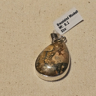 .925  brecciated mookaite pendant