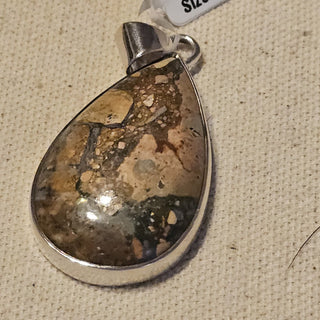 .925  brecciated mookaite pendant