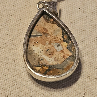 .925  brecciated mookaite pendant