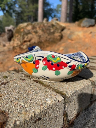 NEW Mexican Ceramica Quevedo Talavera Salsa Dish Hand Painted MTS