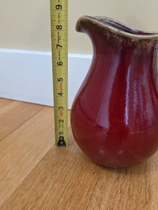 RF Red/Cream Rustic Ceramic Pitcher